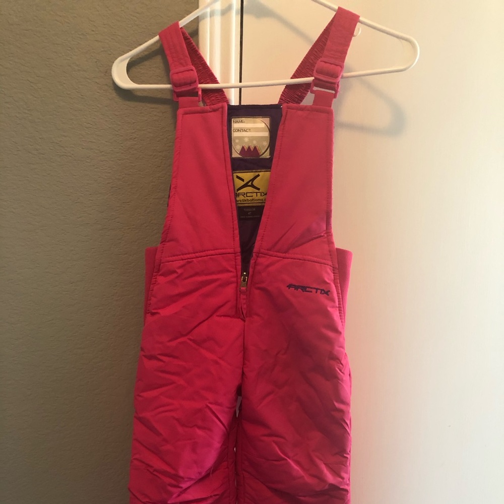 Pink snow bib ski pants  priced individually